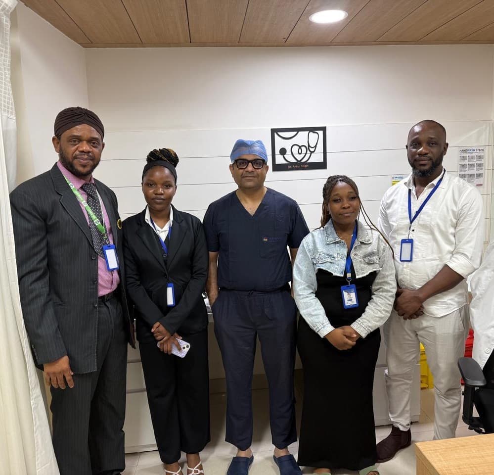 Dr. Ankur Singh with patient